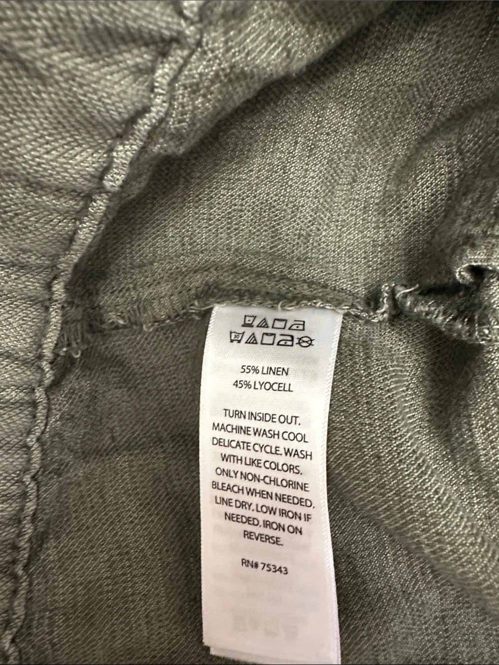 Nicole Miller Medium Linen Blend Olive Green Women's Cargo Drawstring Shorts